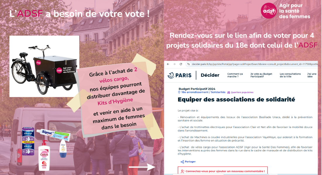 Soutenez l’ADSF au Budget Participatif de Paris